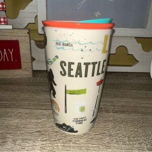 Starbucks Seattle Travel Mug Tumbler 2021 12 oz Ceramic Bigfoot Sasquatch Cup